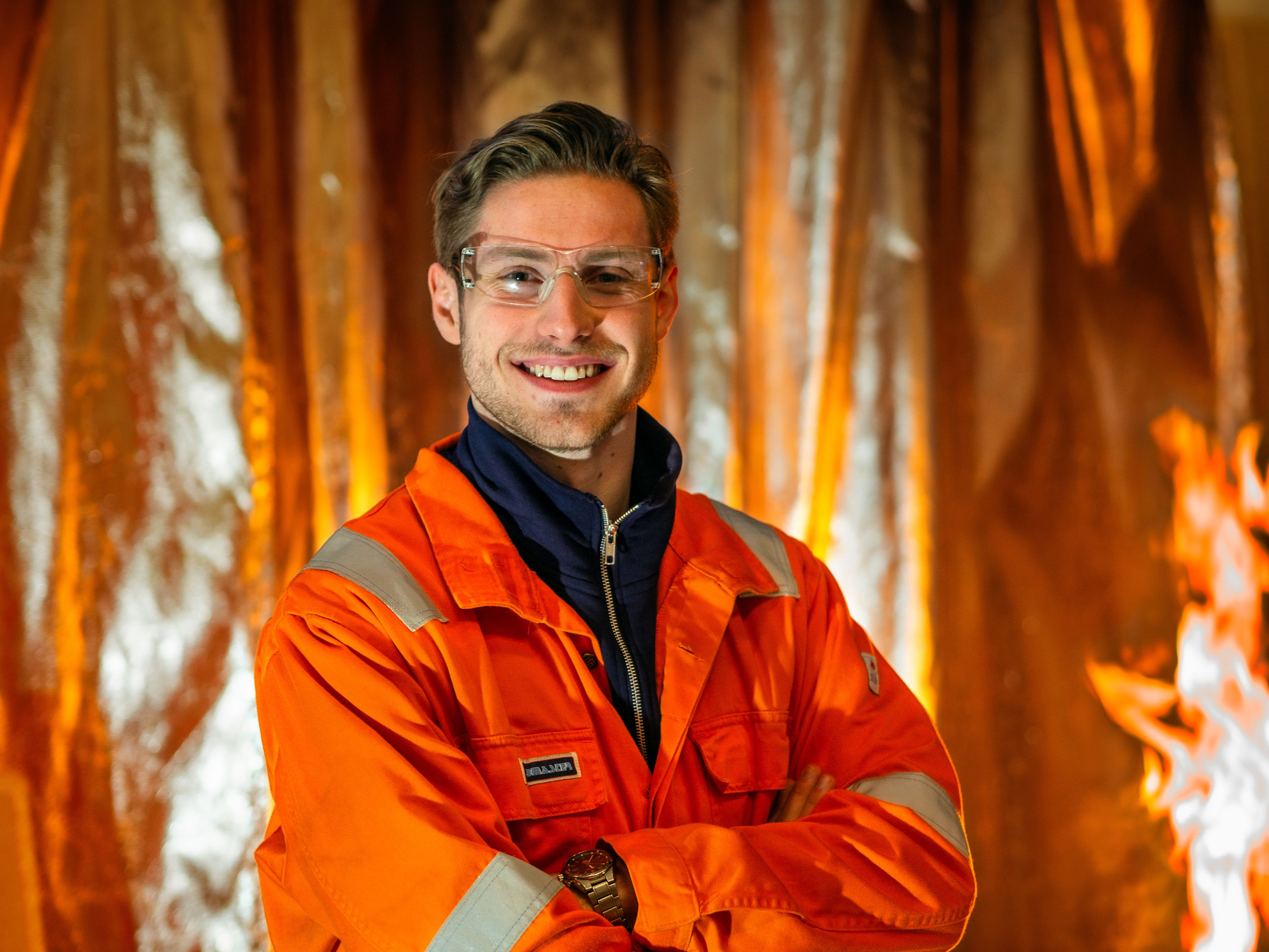 Brann, branningenigør, flammer, student 