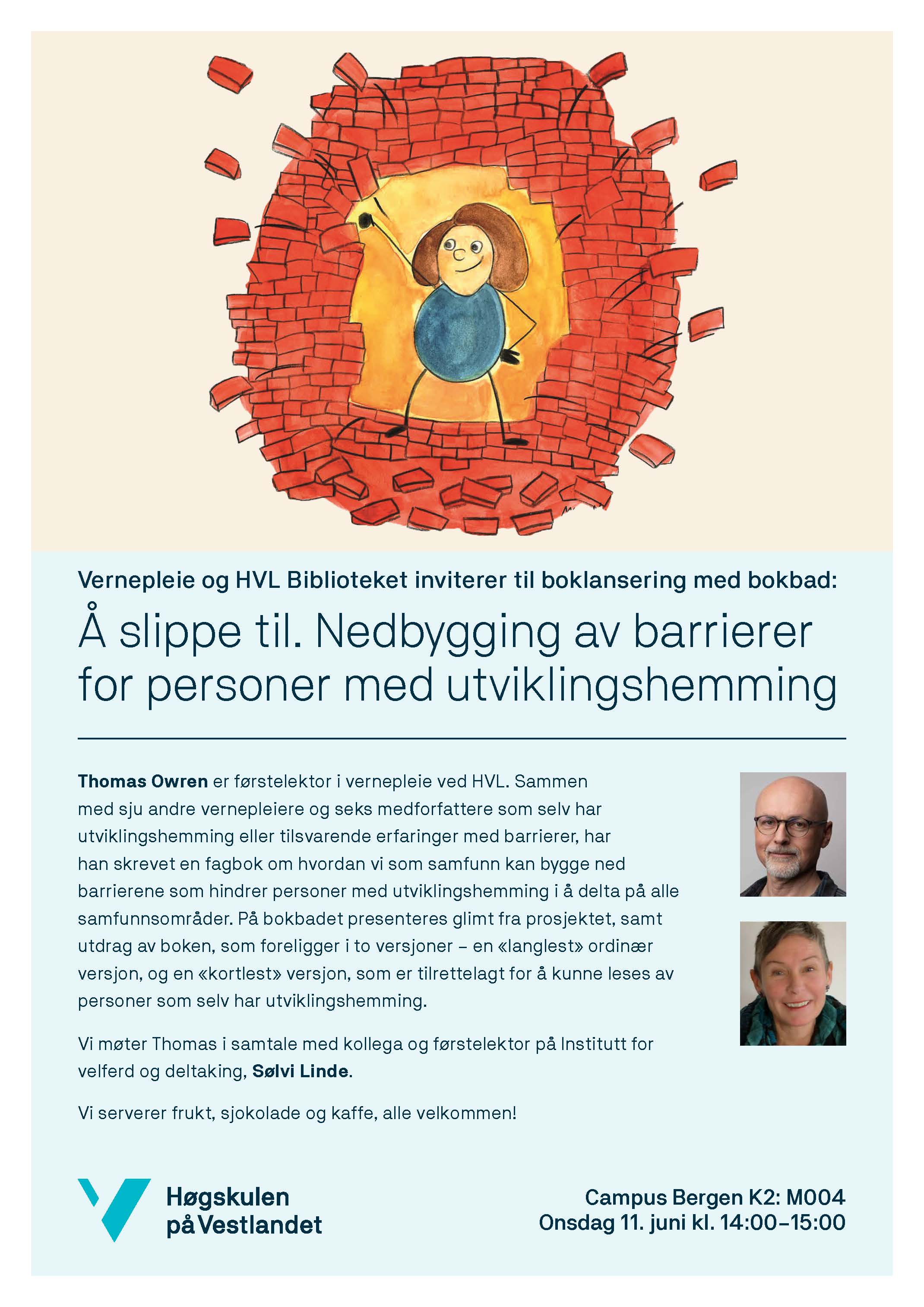 Boklansering: Å slippe til. Nedbygging av barrierer  for personer med utviklingshemming - Thomas Owren (11.06.25)