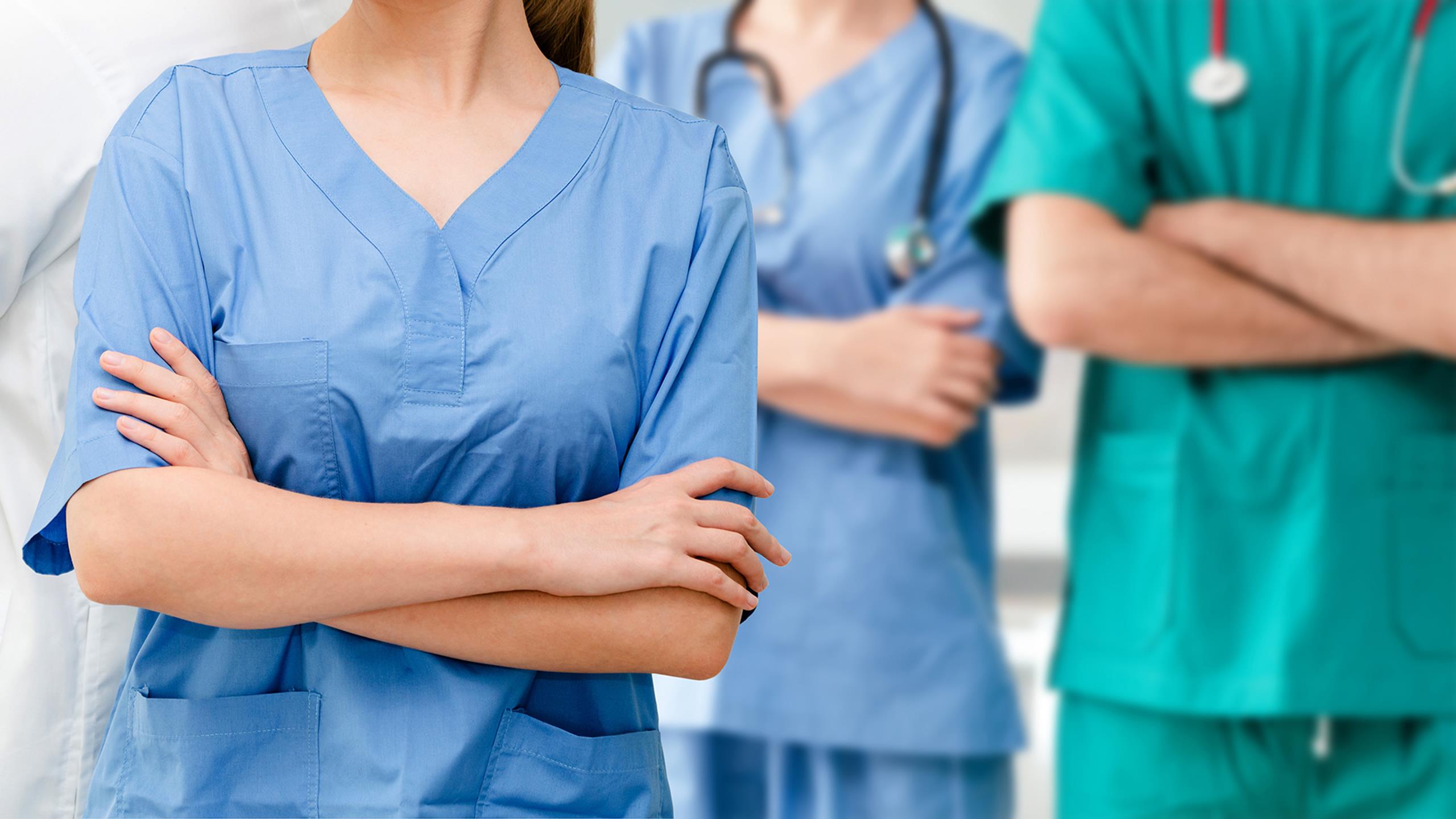 Students in clinical specialties uniforms