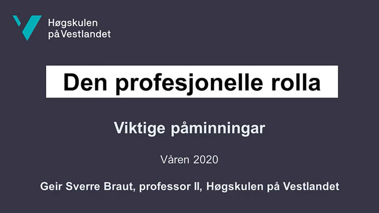 Den profesjonelle rolla