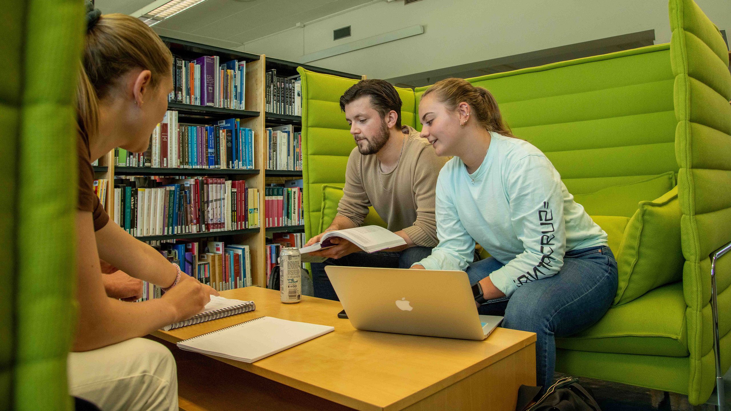Gruppearbeid på biblioteket