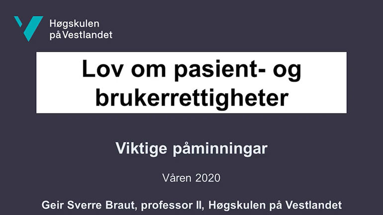Lov om pasient- og brukarrettigheter