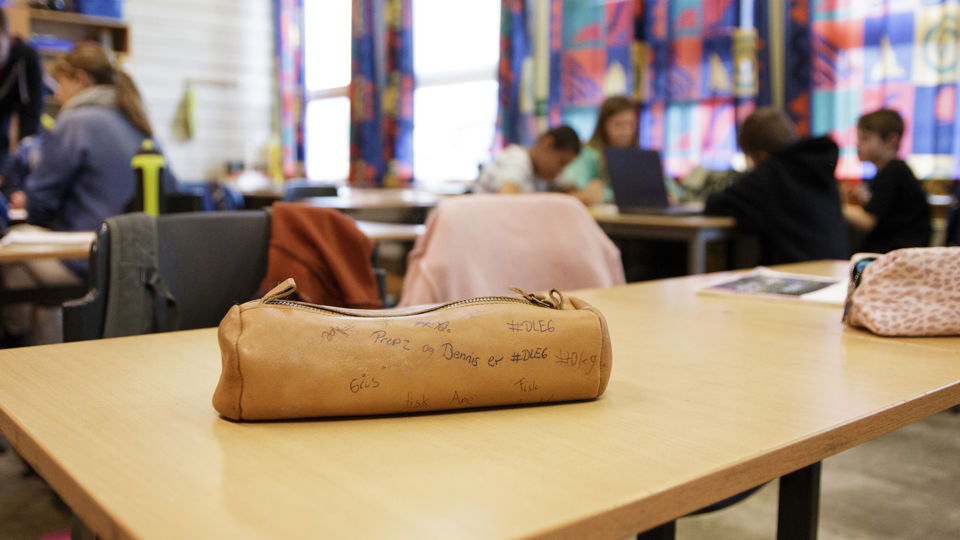 Pennal i klasserom