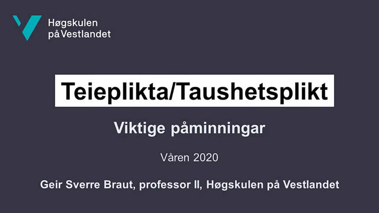 Teieplikt / taushetsplikt